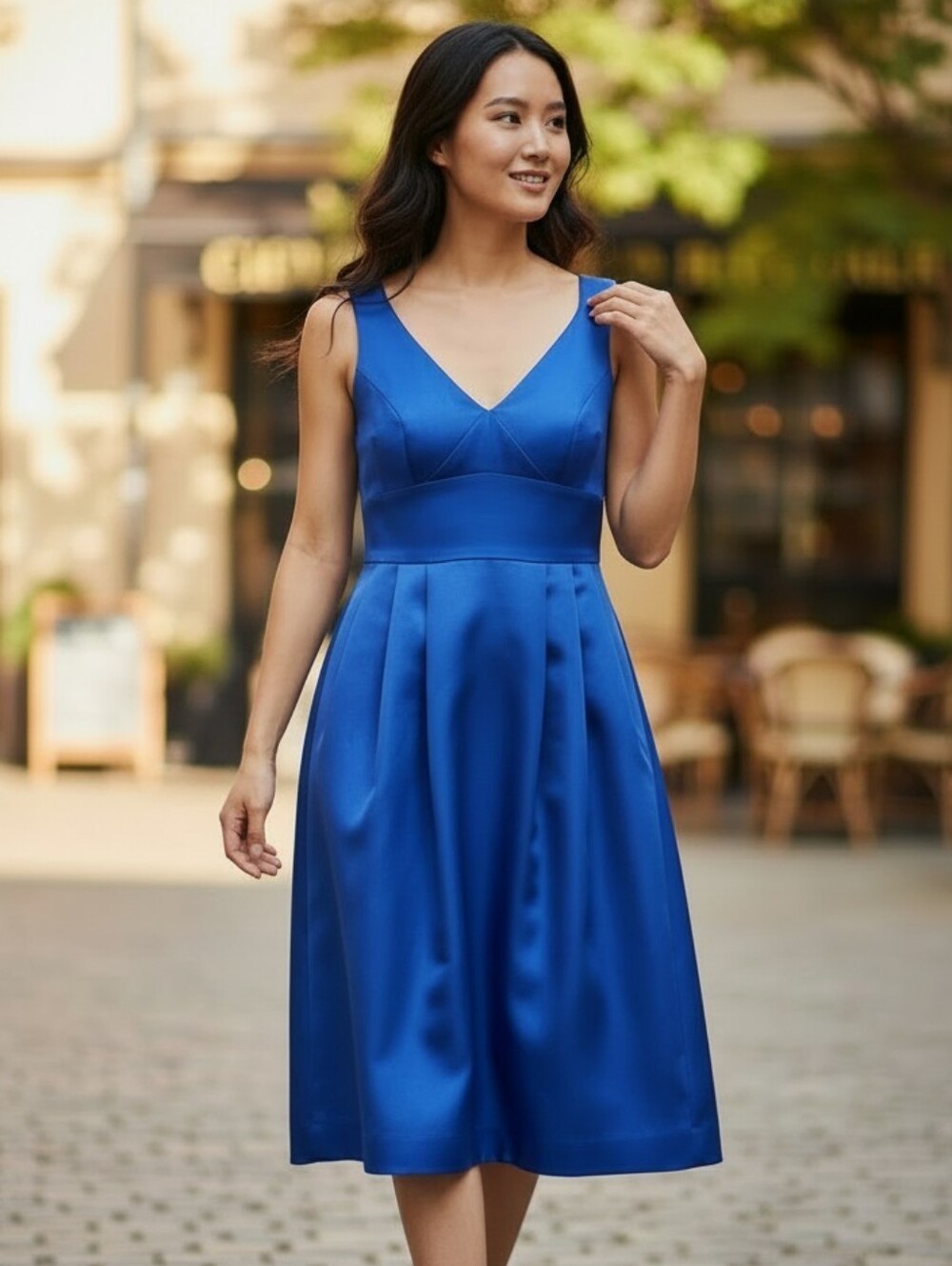 Nanette‎ Lepore Royal Blue Cutout Sheath Dress Size 2 Sleeveless Sheath